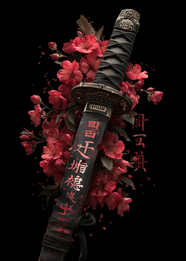 Katana with Cherry Blossoms