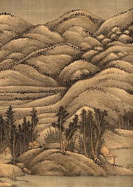 Chinese Mountains Landscape Painting Wang Hui