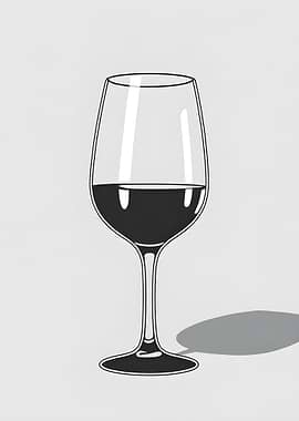 Elegant Wine Glass Illustration