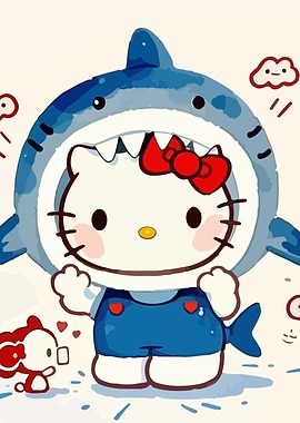 Hello Kitty Shark Costume Cute