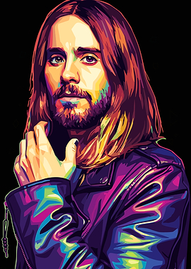 Jared Leto Colorful Portrait