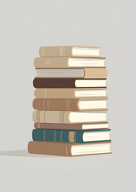 Stack of Books Illustration