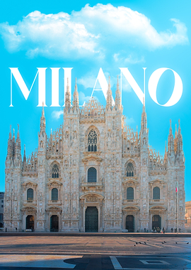 Milan Cathedral under a bright sky
