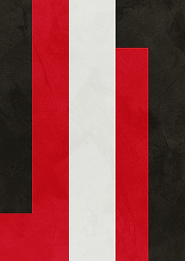 Abstract Red, White, and Black Design