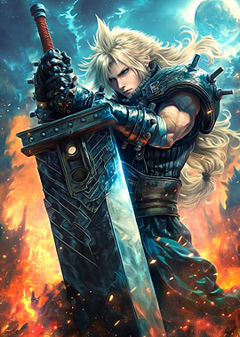 Cloud Strife with Buster Sword