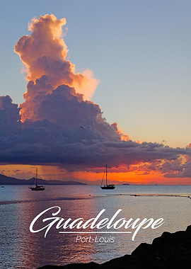 Guadeloupe Port Louis Sunset Seascape