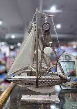 San Diego Sailboat with Seashells
