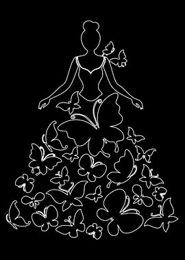 Butterfly Dress Silhouette