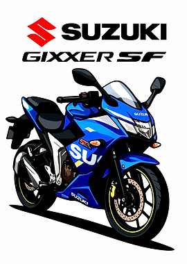 Suzuki Gixxer SF Motorcycle Illustration