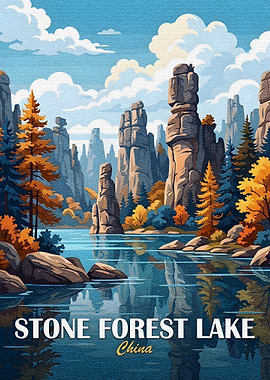 Stone Forest Lake, China