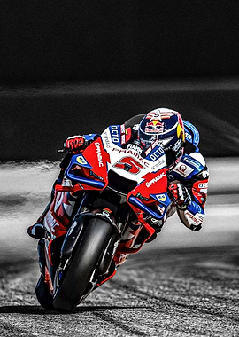 Johann Zarco Motorcycle Racer in Action