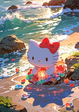 Hello Kitty at the Beach