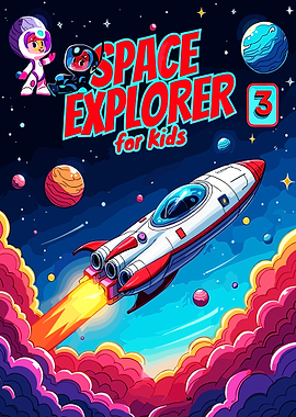 Space Explorer for Kids Cartoon