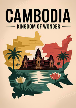 Cambodia: Kingdom of Wonder Travel Poster