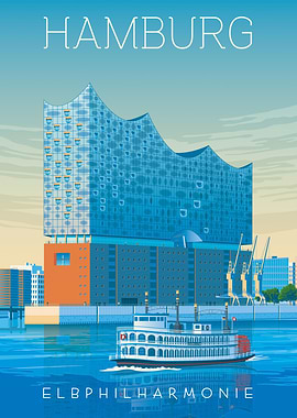 Hamburg Elbphilharmonie Travel Art Print