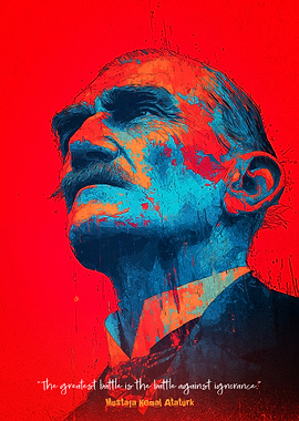 Mustafa Kemal Atatürk Art Poster