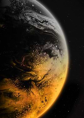Abstract Planet in Space