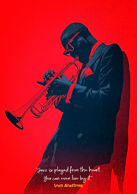 Louis Armstrong Jazz Art Poster