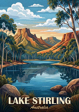 Lake Stirling Australia Landscape Art