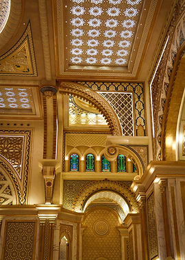 Ornate Interior Architecture with Islamic Patterns
