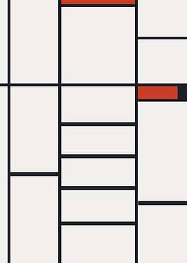 Abstract Mondrian-style Composition