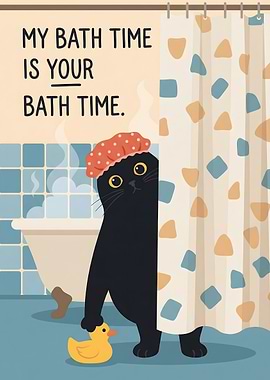 Cat in Bath Funny Meme