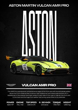 Aston Martin Vulcan AMR Pro Poster
