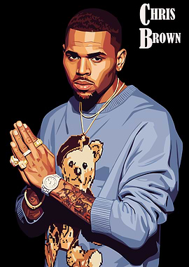 Chris Brown Portrait Illustration