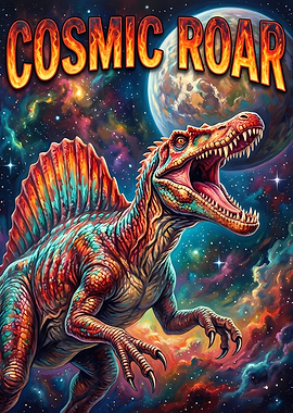 Cosmic Roar Dinosaur in Space