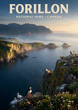 Forillon National Park Travel Poster