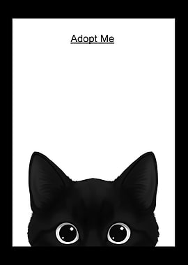 Adopt Me Black Cat Illustration