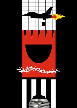 Abstract Jet, Crown, and Lightbulb Design