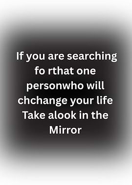 Inspirational Mirror Quote