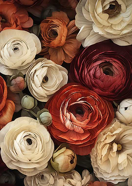 Floral Ranunculus Flowers