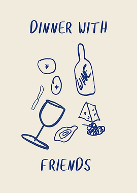 Dinner with Friends Illustration