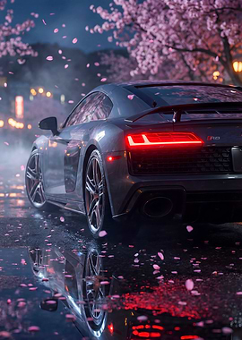 Audi R8 Japanese Cherry Blossoms