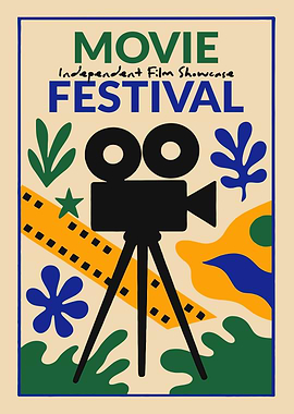 Movie Festival Poster with Camera