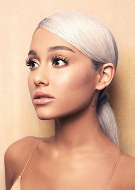 Ariana Grande Portrait with Silver Hair