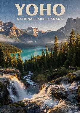 Yoho National Park Canada Landscape Poster