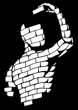 Brick Man Silhouette