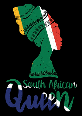 South African Queen South Africa Flag Afro Roots