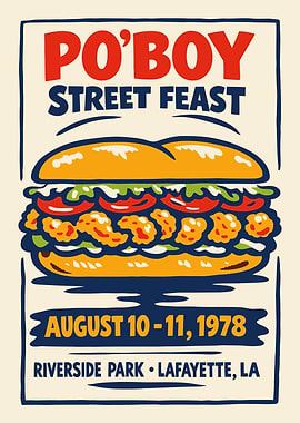 Po'Boy Street Feast Poster