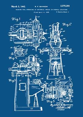 Bridgeport Milling Machine Patent 1942