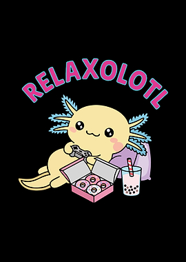 Relaxolotl: Gaming Axolotl with Donuts