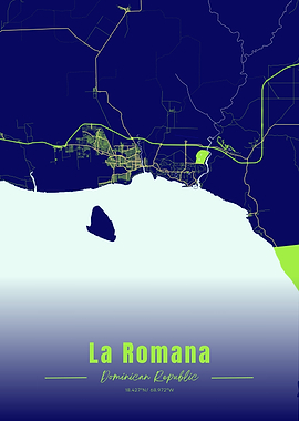 La Romana, Dominican Republic Map