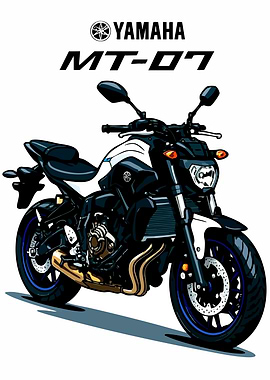 Yamaha MT-07 Motorcycle Illustration