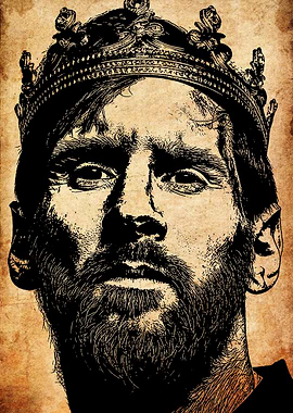 Messi King Portrait
