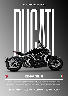 Ducati XDiavel S Motorcycle Poster