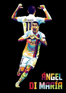 Ángel Di María Pop Art Portrait
