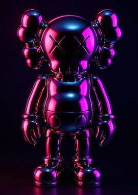 KAWS Companion Figure with Neon Lighting